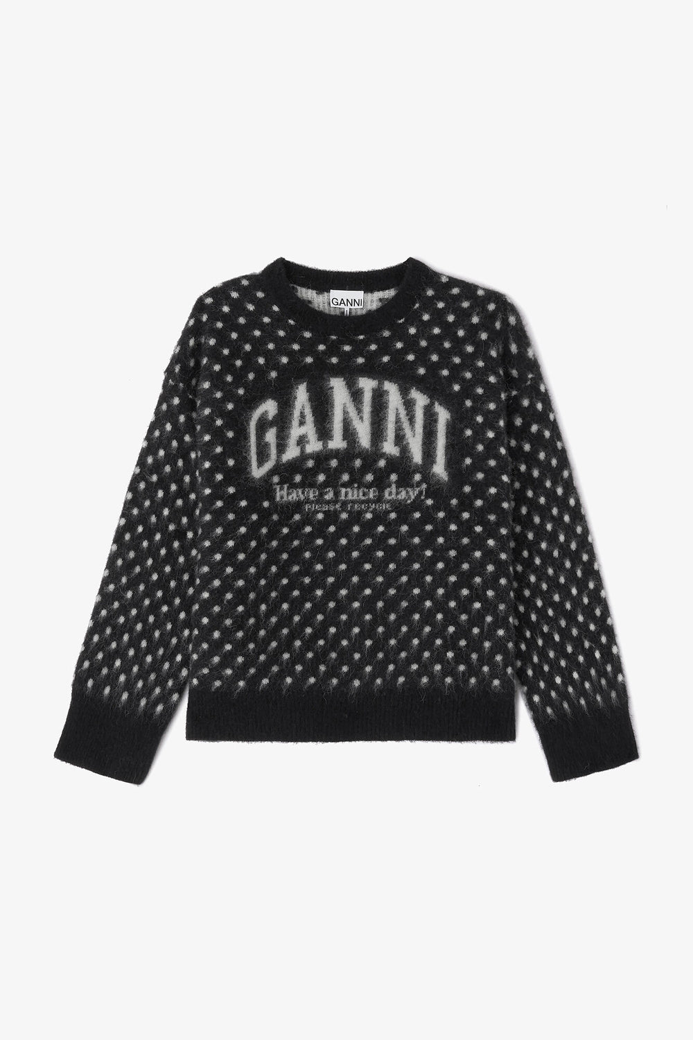 GANNI Sale Polka Brushed Sweater
