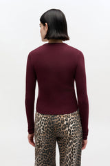 GANNI Online Ribbed V-Neck Cardigan