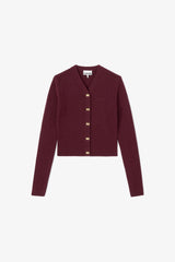GANNI Online Ribbed V-Neck Cardigan