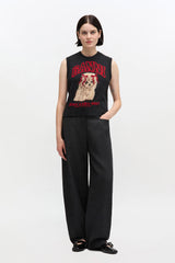 GANNI Discount Graphic Wool Vest