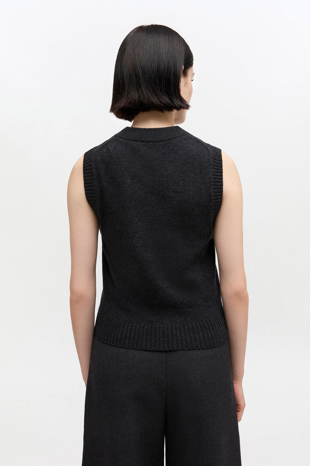 GANNI Discount Graphic Wool Vest