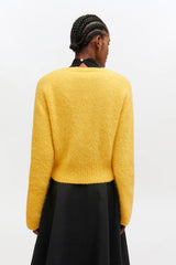 GANNI On Sale Yellow V-neck Sweater