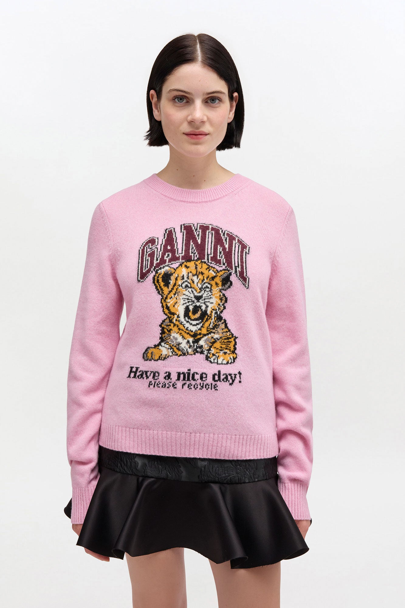 GANNI Online Graphic Wool Sweater