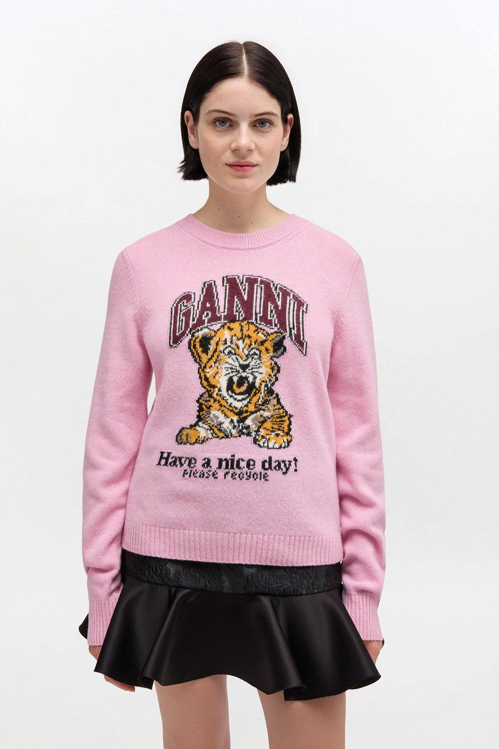GANNI Online Graphic Wool Sweater
