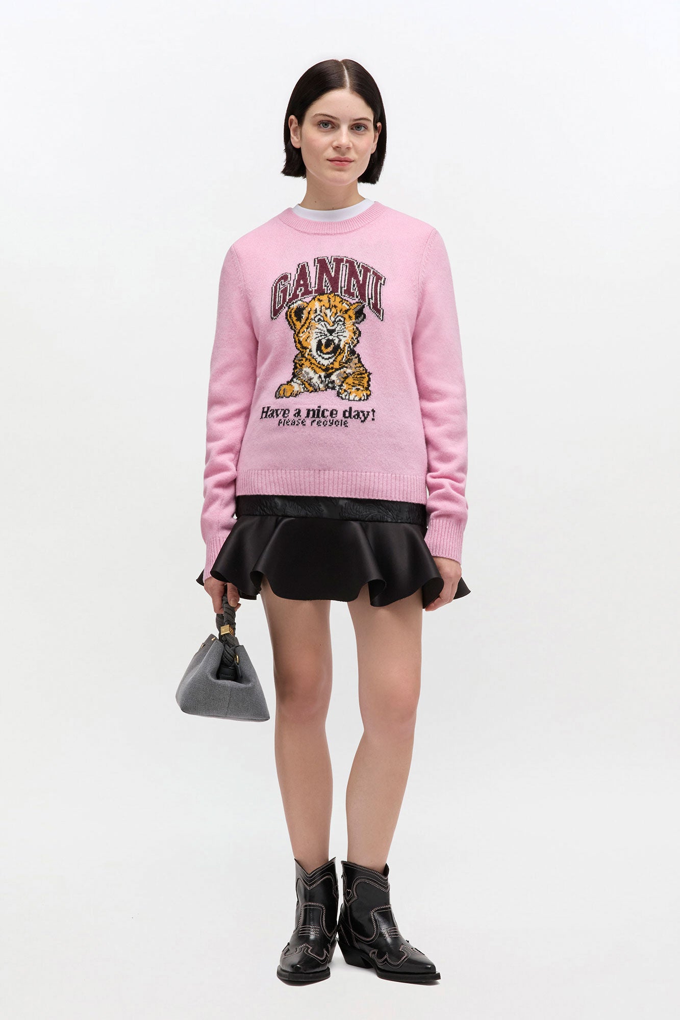 GANNI Online Graphic Wool Sweater