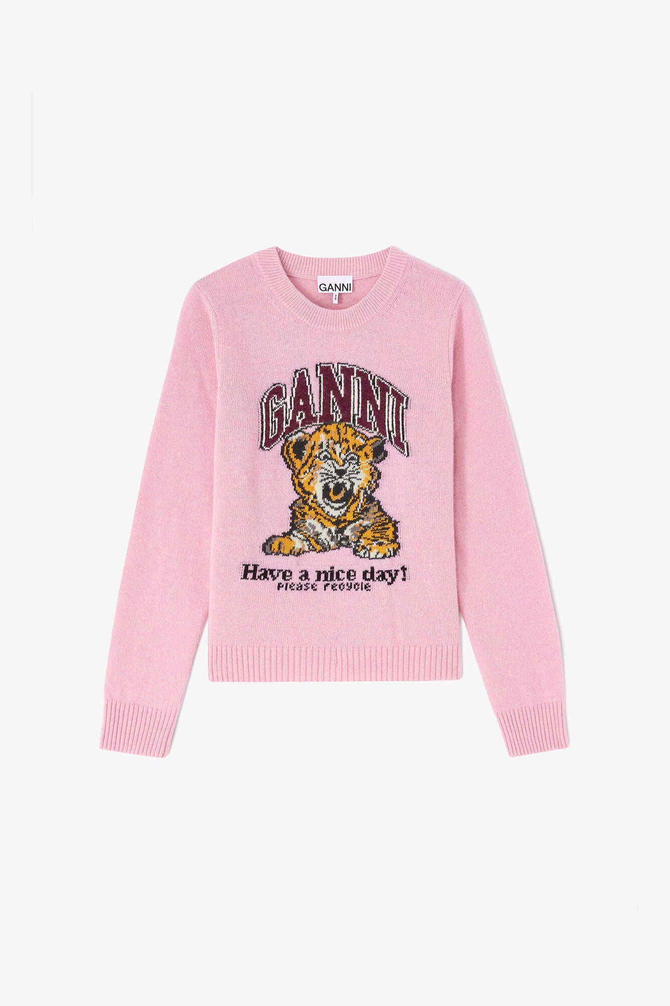 GANNI Online Graphic Wool Sweater