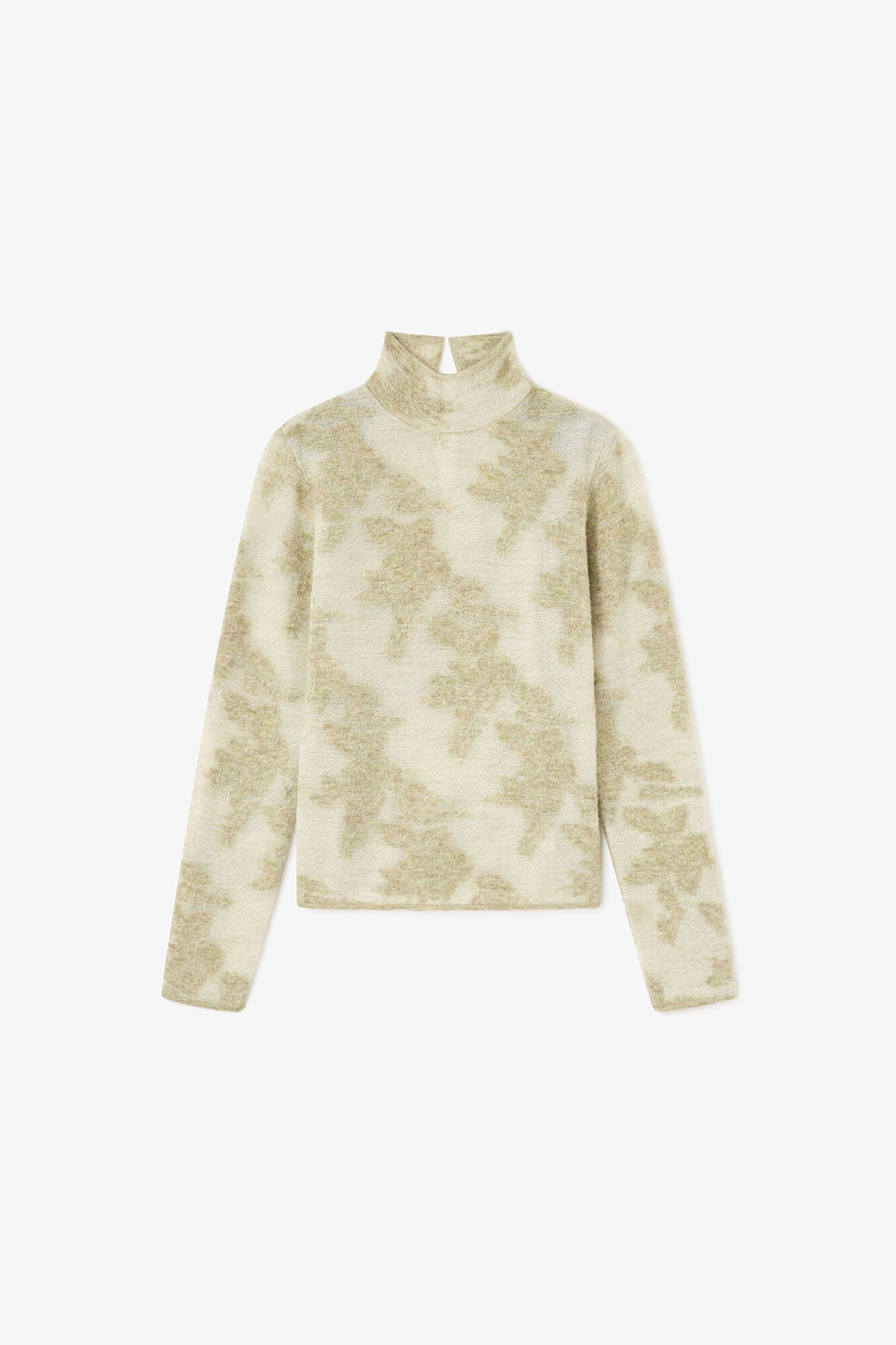 GANNI New Green Sheer Turtleneck