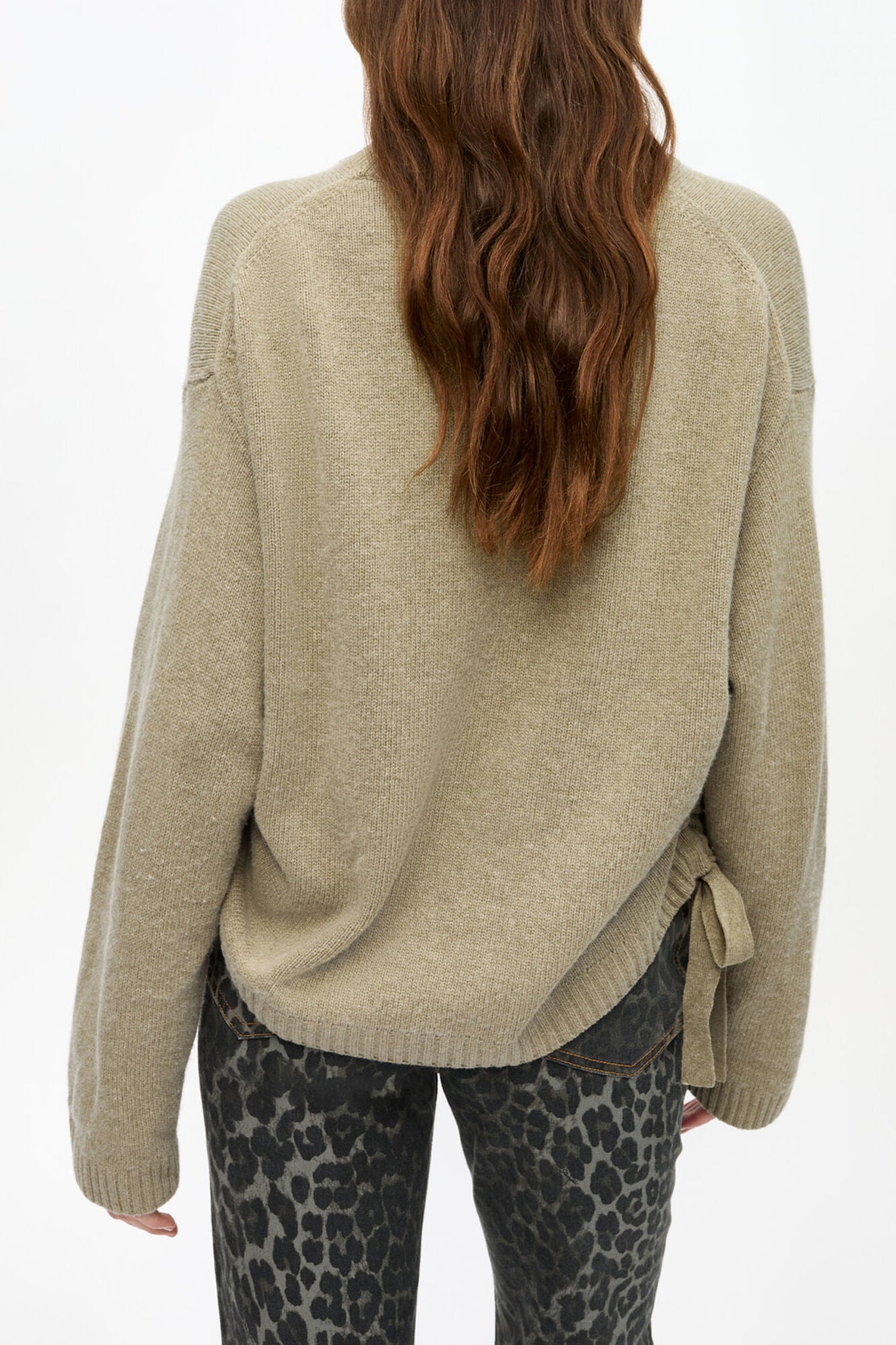 GANNI Sale Brown Future Wool Mix Oversized Sweater
