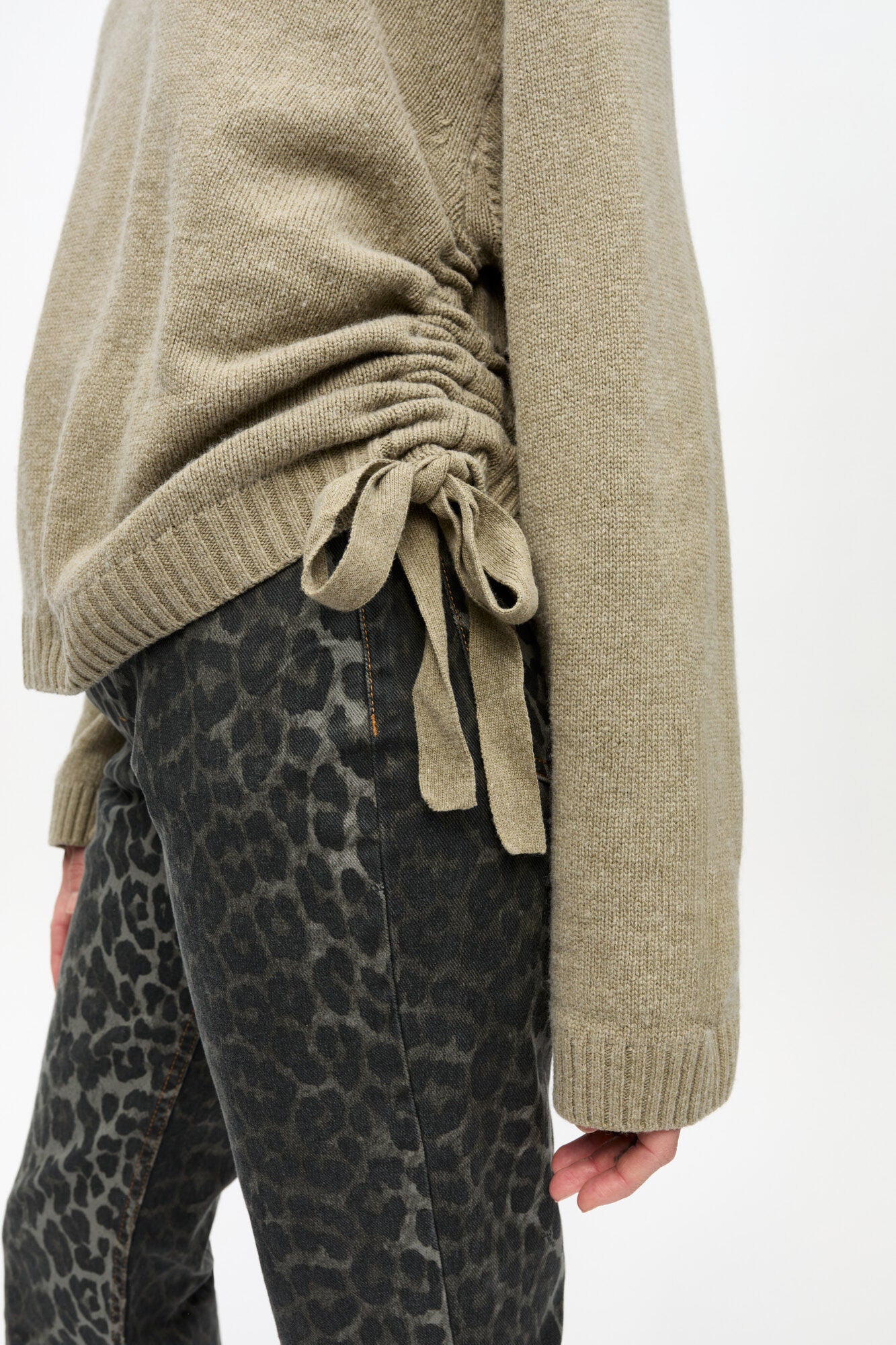 GANNI Sale Brown Future Wool Mix Oversized Sweater