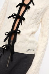 GANNI For Sale Cardigan in White Cashmere Mix