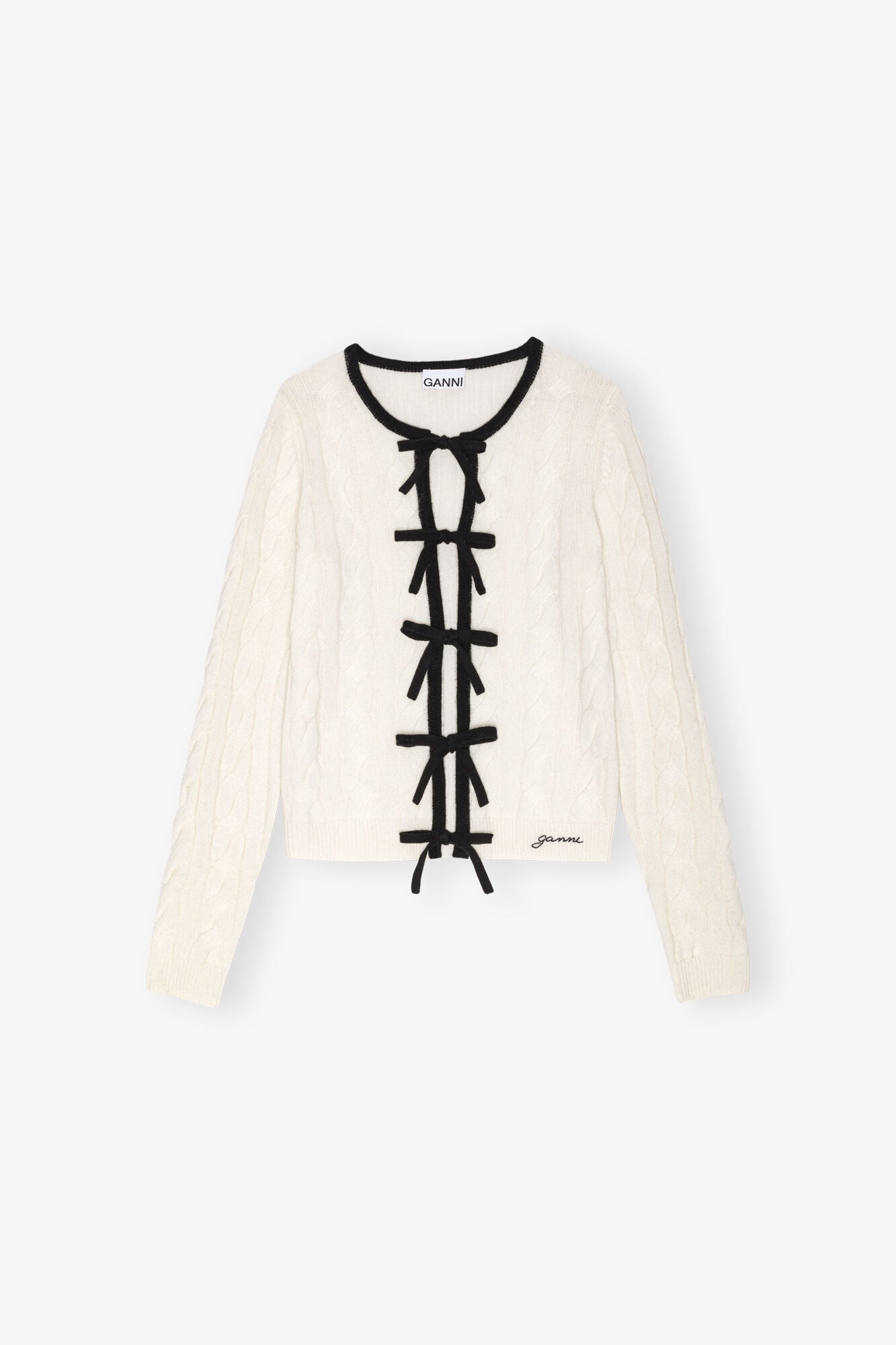 GANNI For Sale Cardigan in White Cashmere Mix