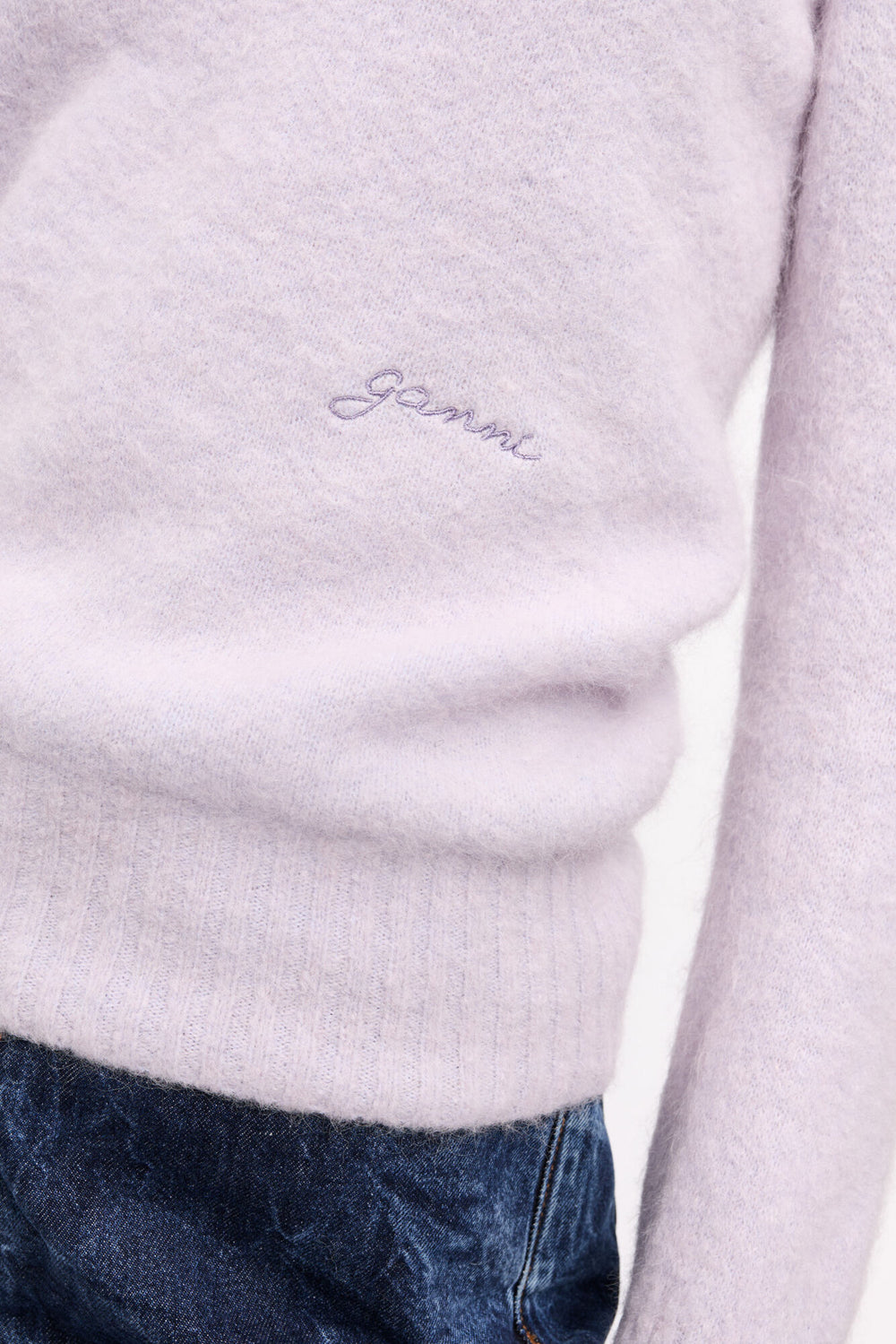 GANNI Hot Sale Lavender Sweater