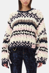GANNI New Multicolor Hand-Knit Sweater