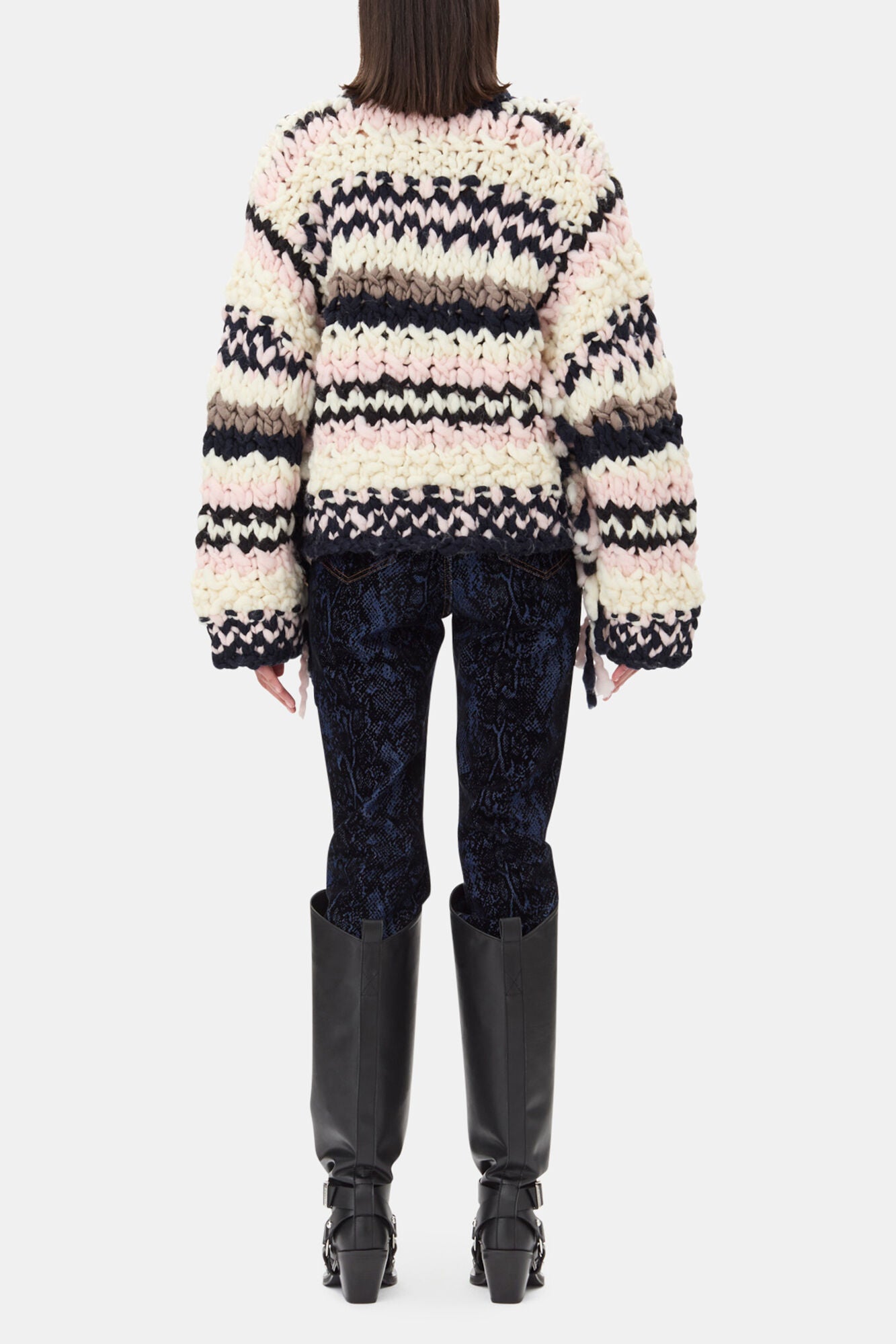 GANNI New Multicolor Hand-Knit Sweater
