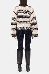 GANNI New Multicolor Hand-Knit Sweater