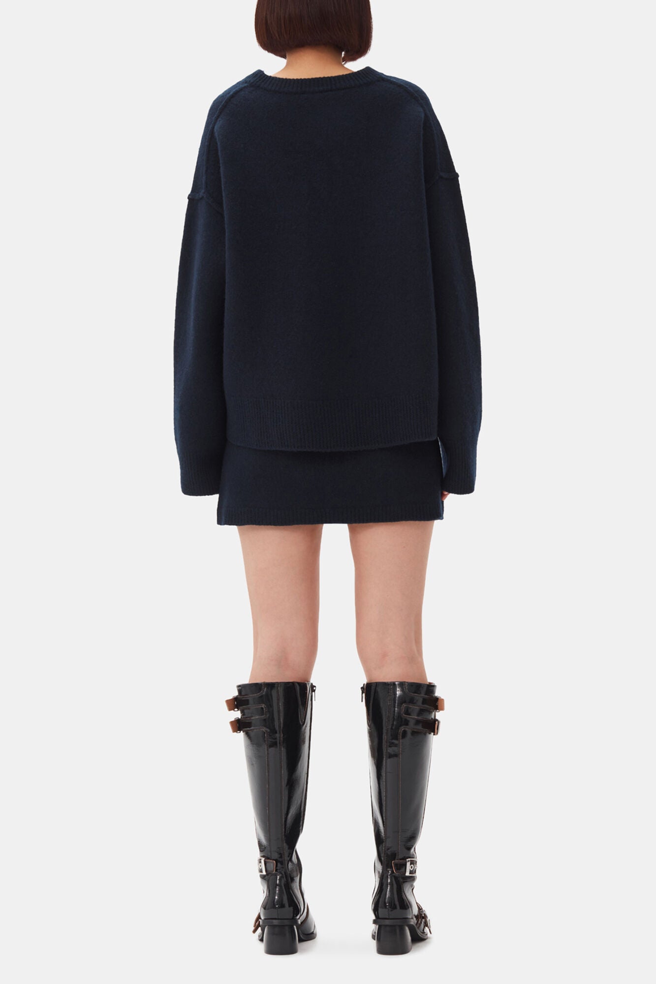 GANNI us Dark Blue Wool Sweater
