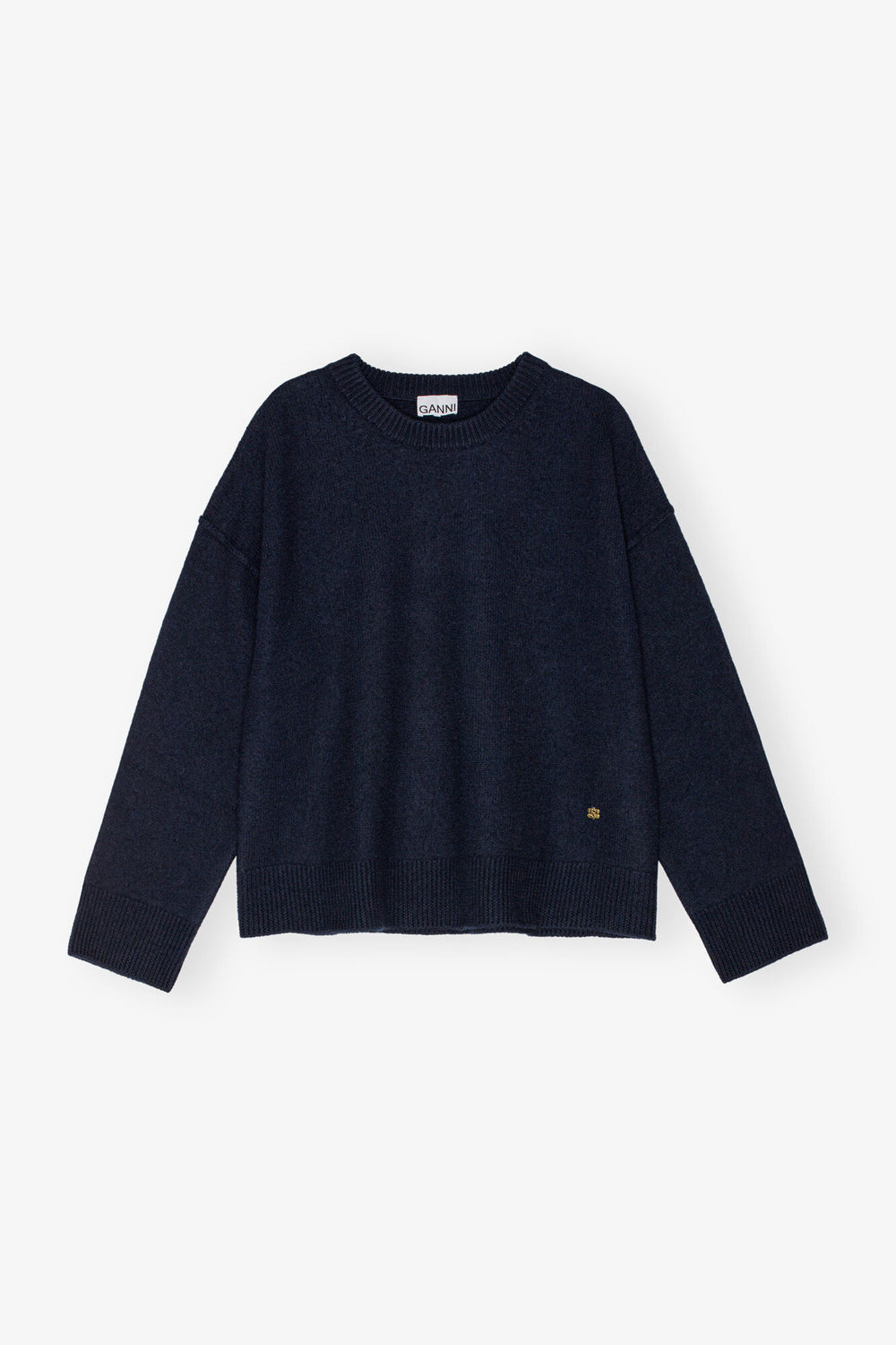 GANNI us Dark Blue Wool Sweater