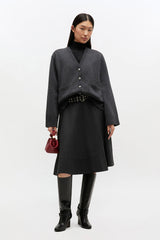 GANNI Hot Sale Wool Suiting Wrap Skirt