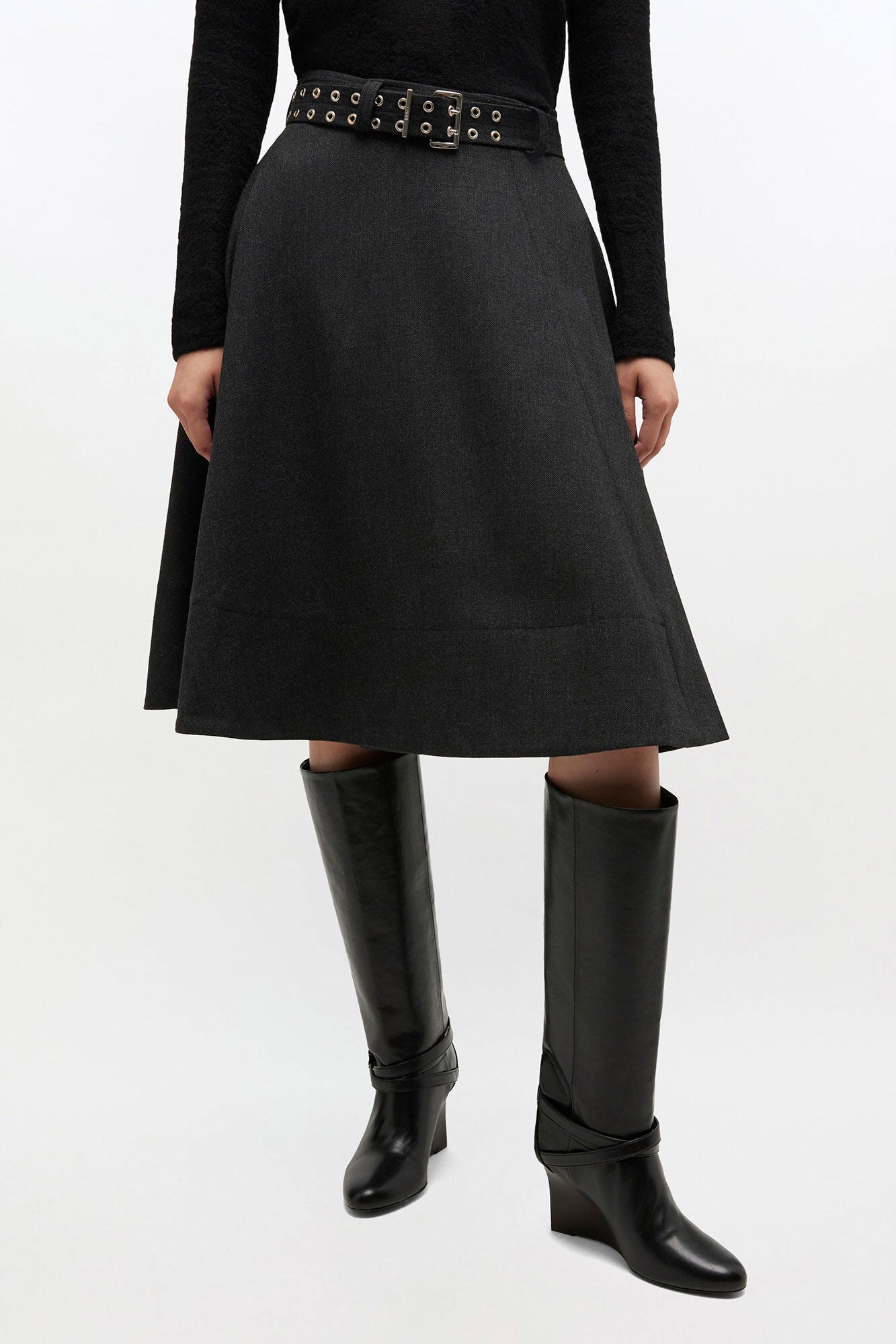 GANNI Hot Sale Wool Suiting Wrap Skirt