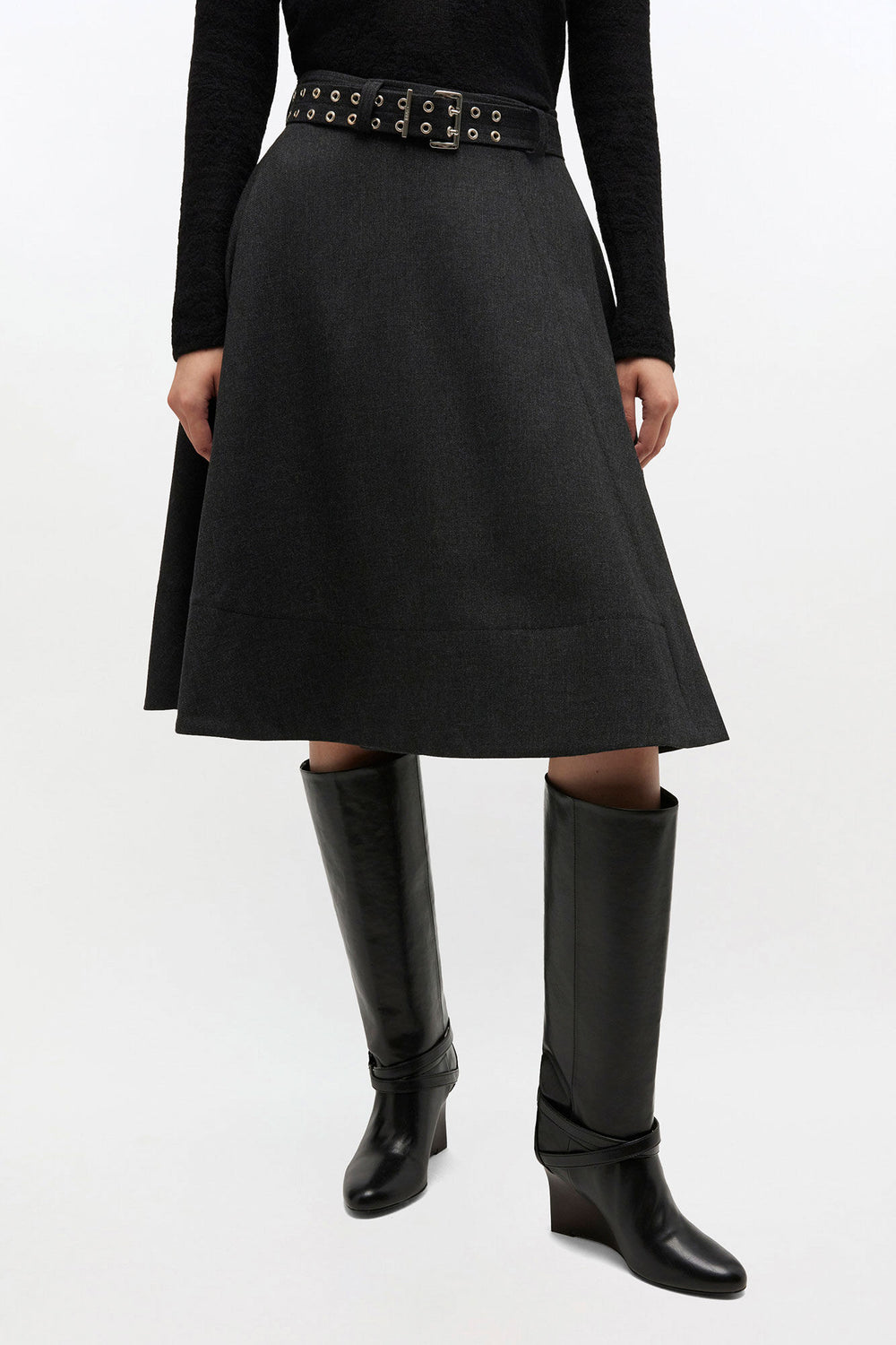 GANNI Hot Sale Wool Suiting Wrap Skirt