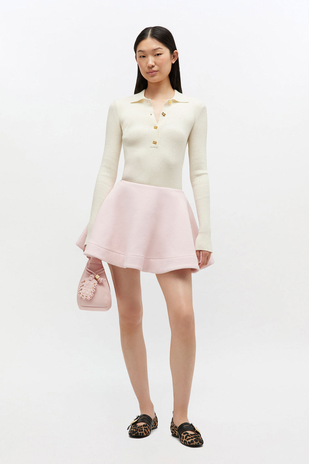 GANNI New Peacoat Wool Circle Skirt