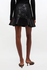 GANNI On Sale Satin Cloque Mini Skirt