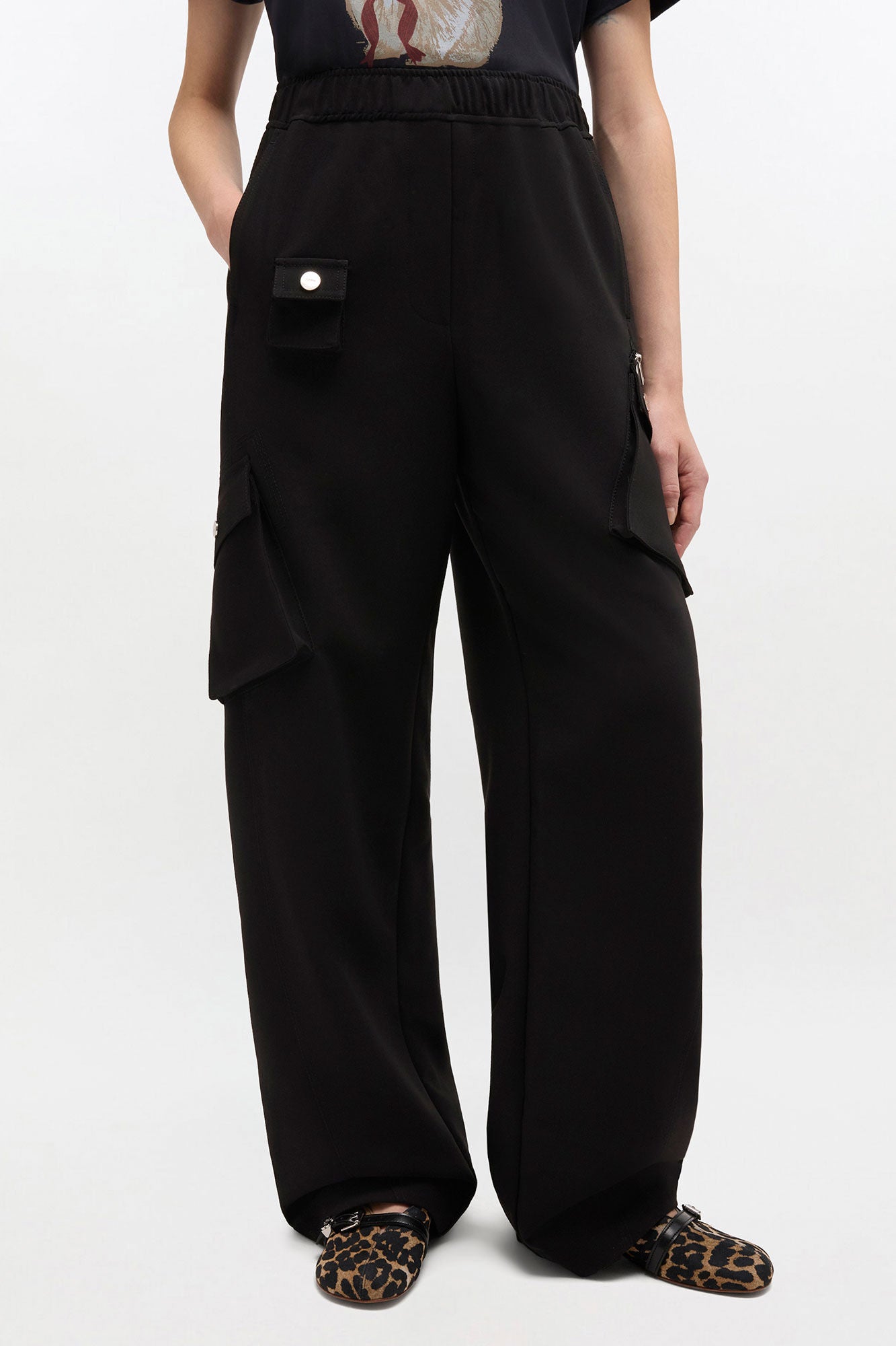 GANNI Outlet Black Twill Suiting Pants