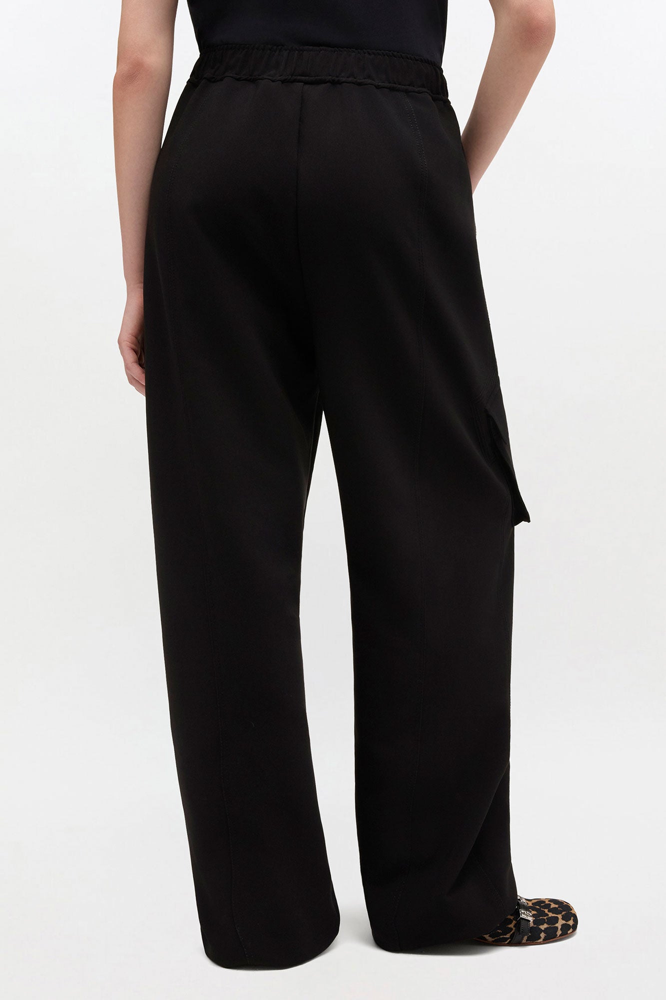 GANNI Outlet Black Twill Suiting Pants