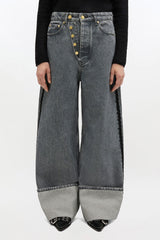 GANNI Hot Sale Baggy Jeans with Double Fly