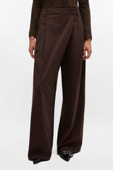 GANNI us Flock Check Cross-over Pants