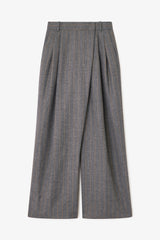 GANNI On Sale Grey Stripe Cross-over Pants