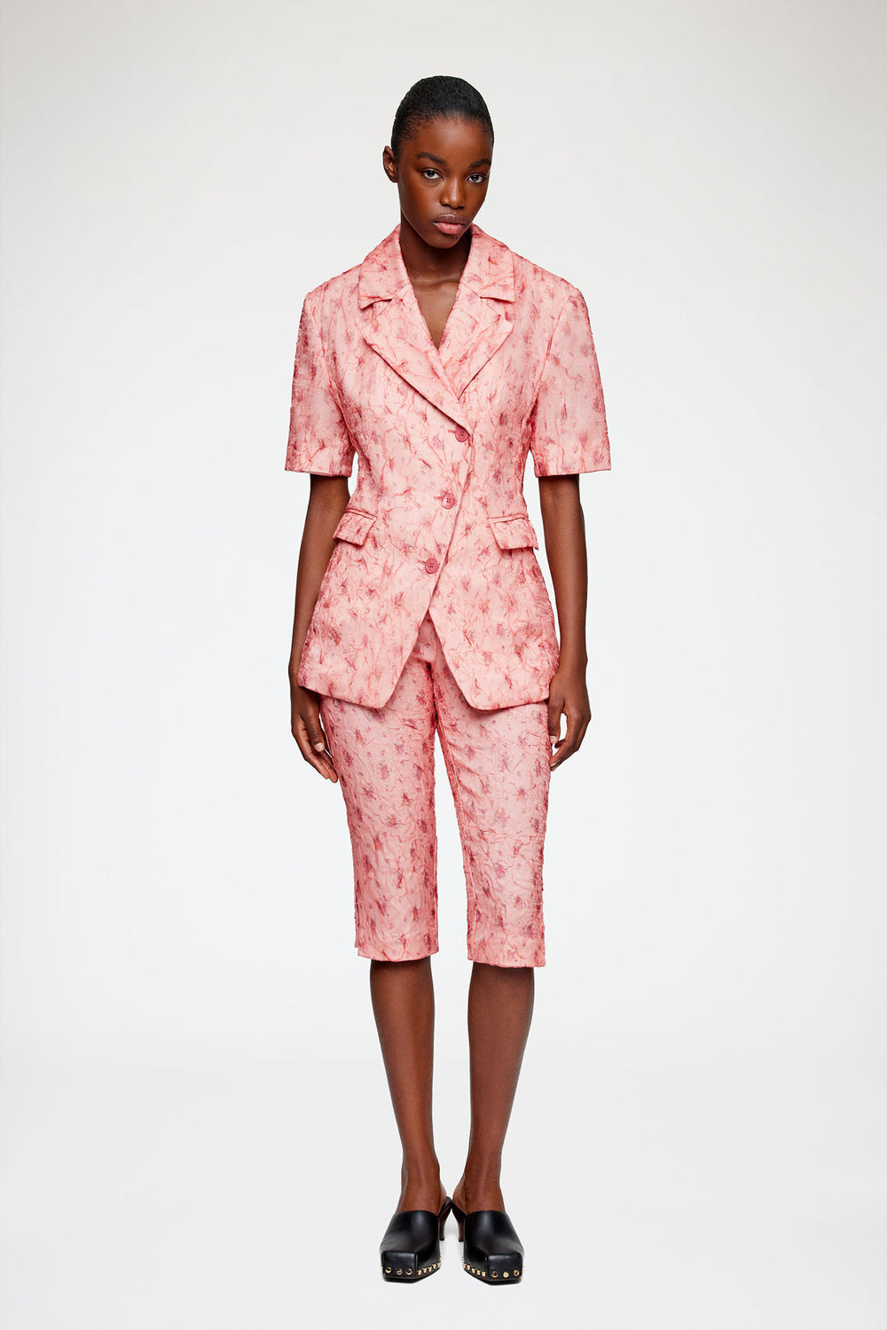 GANNI Online Capri Pants in Shibori Organza