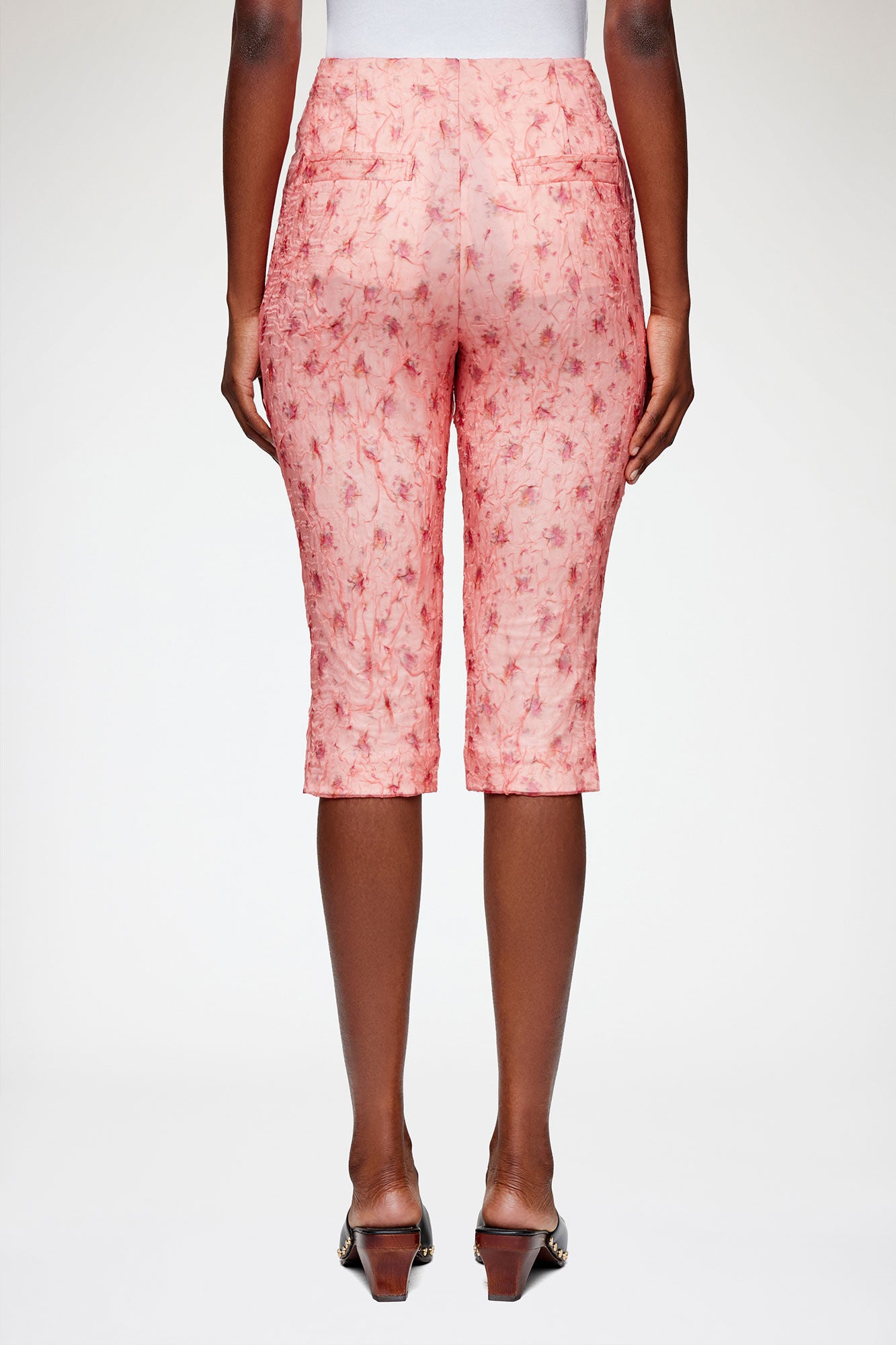 GANNI Online Capri Pants in Shibori Organza