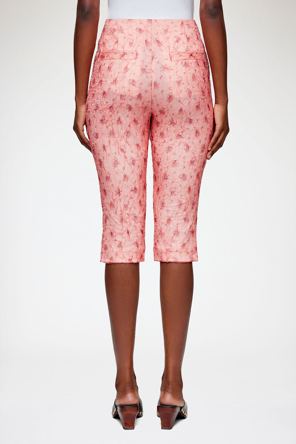 GANNI Online Capri Pants in Shibori Organza