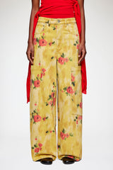 GANNI Discount Baggy Cargo Jeans in Printed Denim