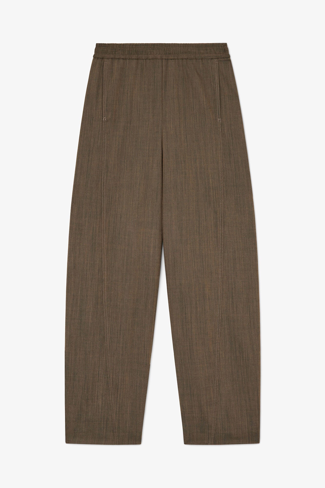 GANNI For Sale Pants in Brown Wool Melange