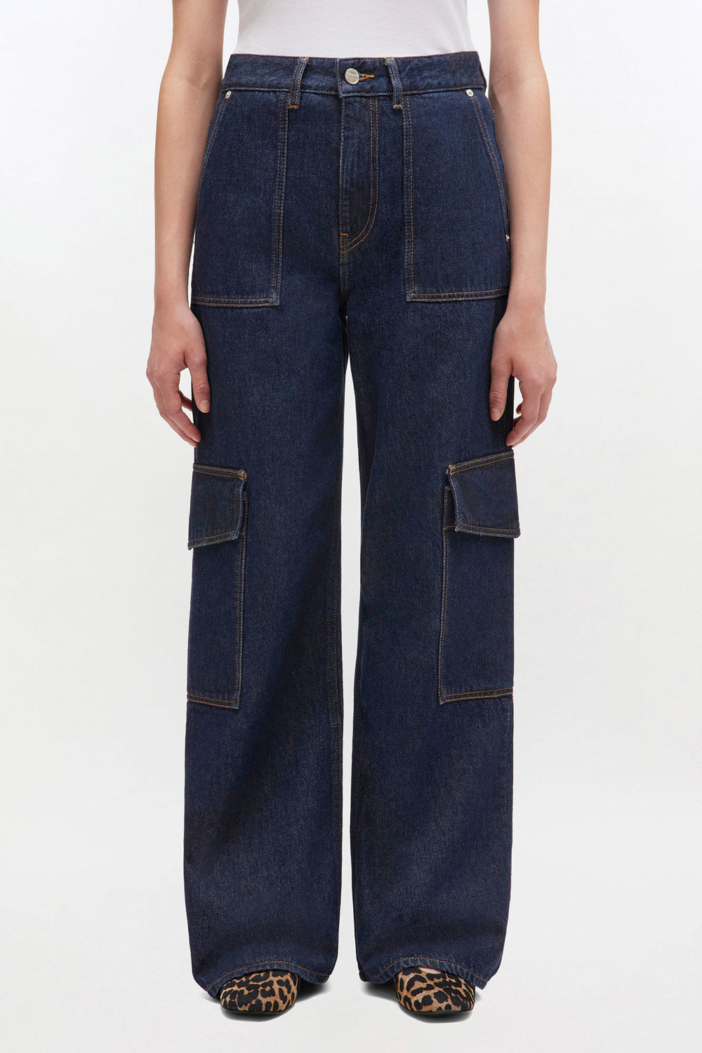 GANNI Hot Sale Angi Jeans in Dark Rinse Denim