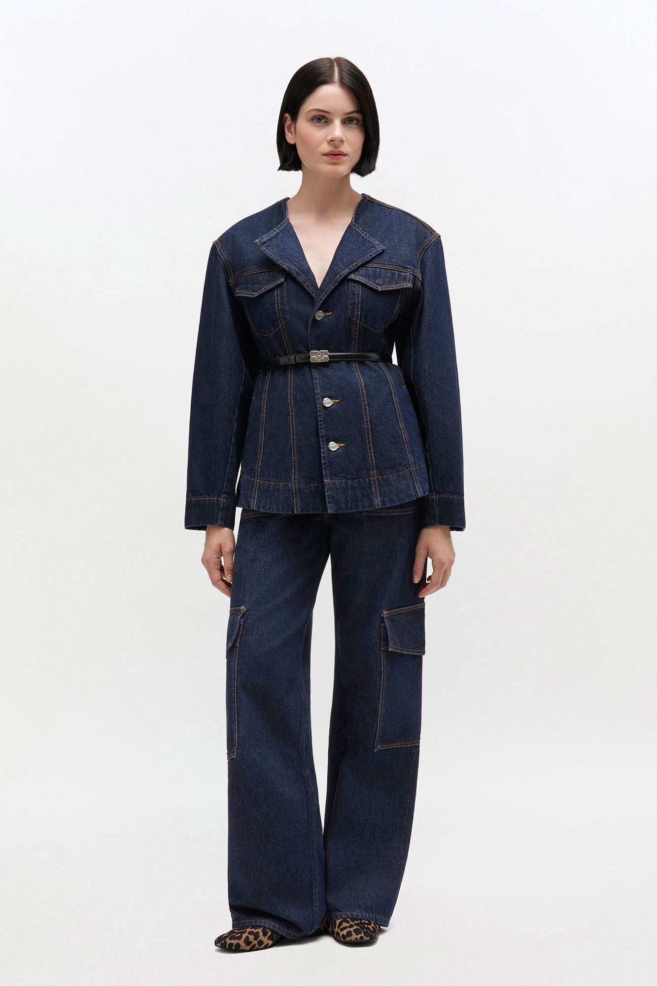 GANNI Hot Sale Angi Jeans in Dark Rinse Denim