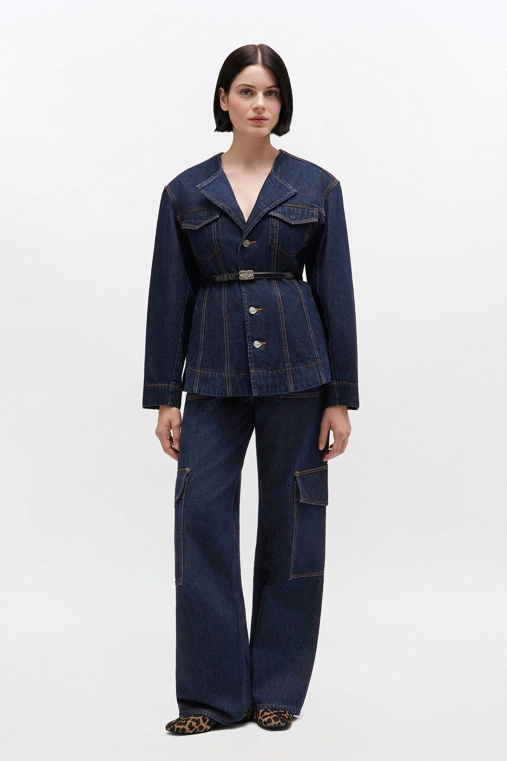 GANNI Hot Sale Angi Jeans in Dark Rinse Denim