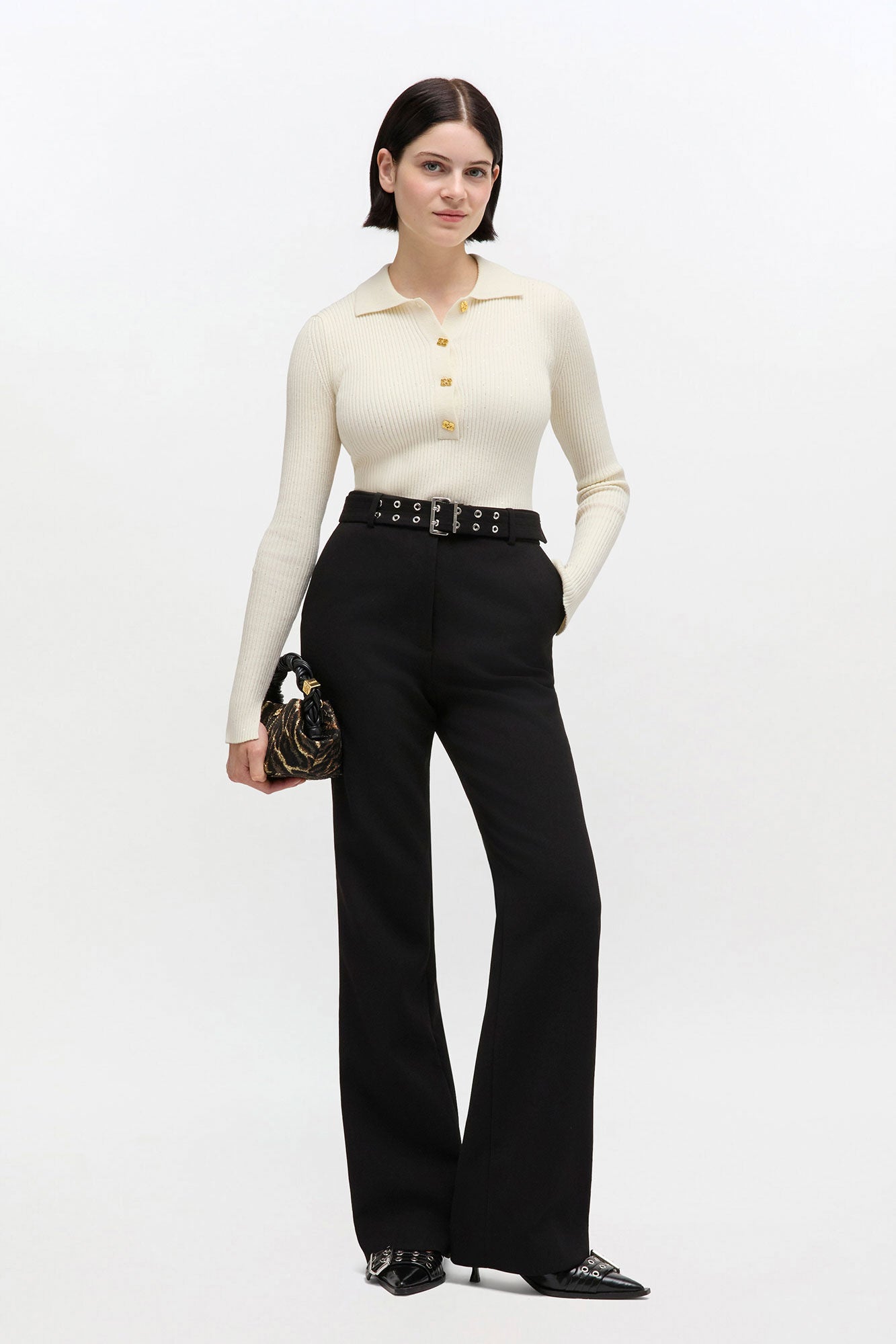 GANNI us Black Belted Pants