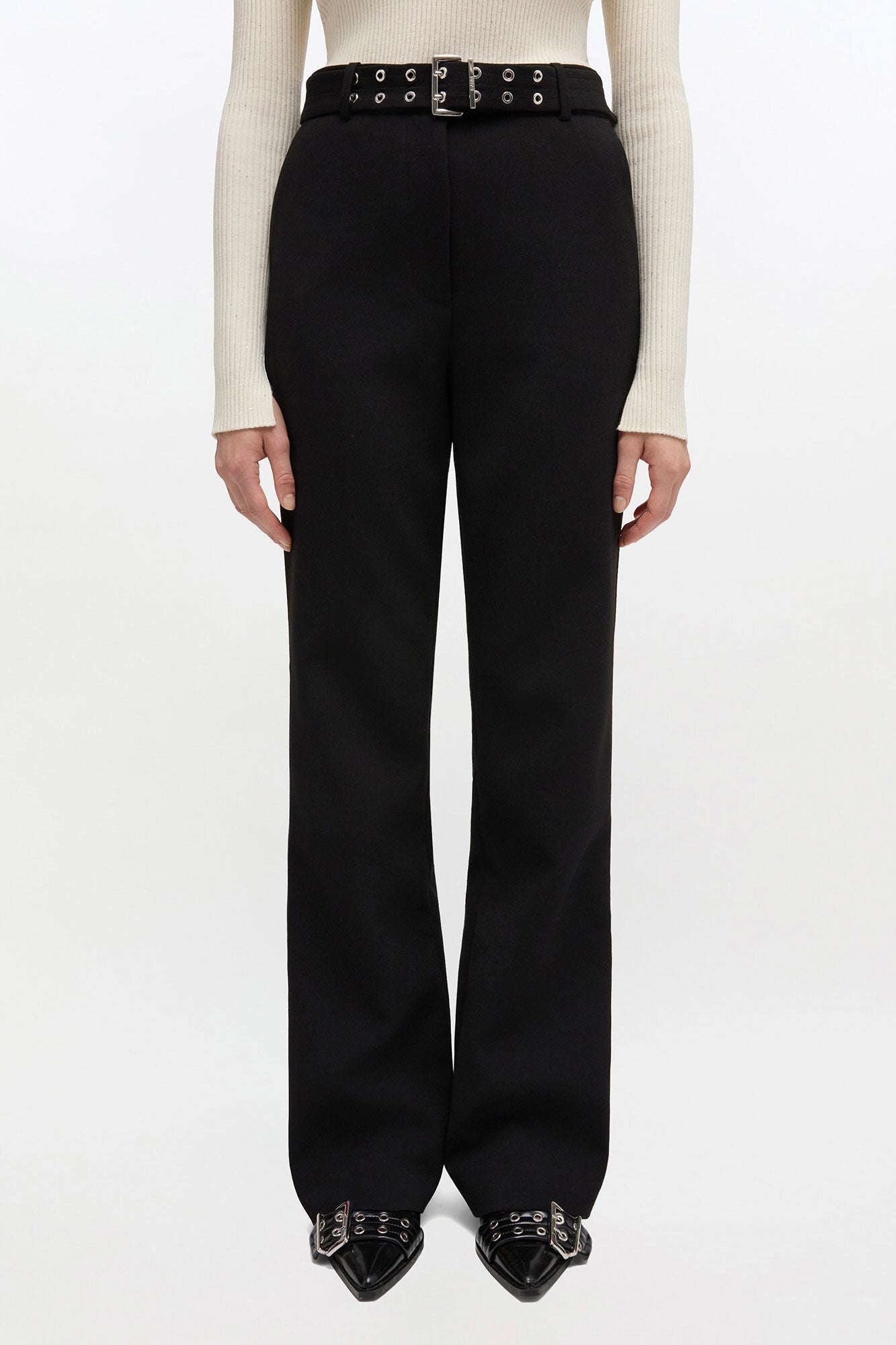 GANNI us Black Belted Pants
