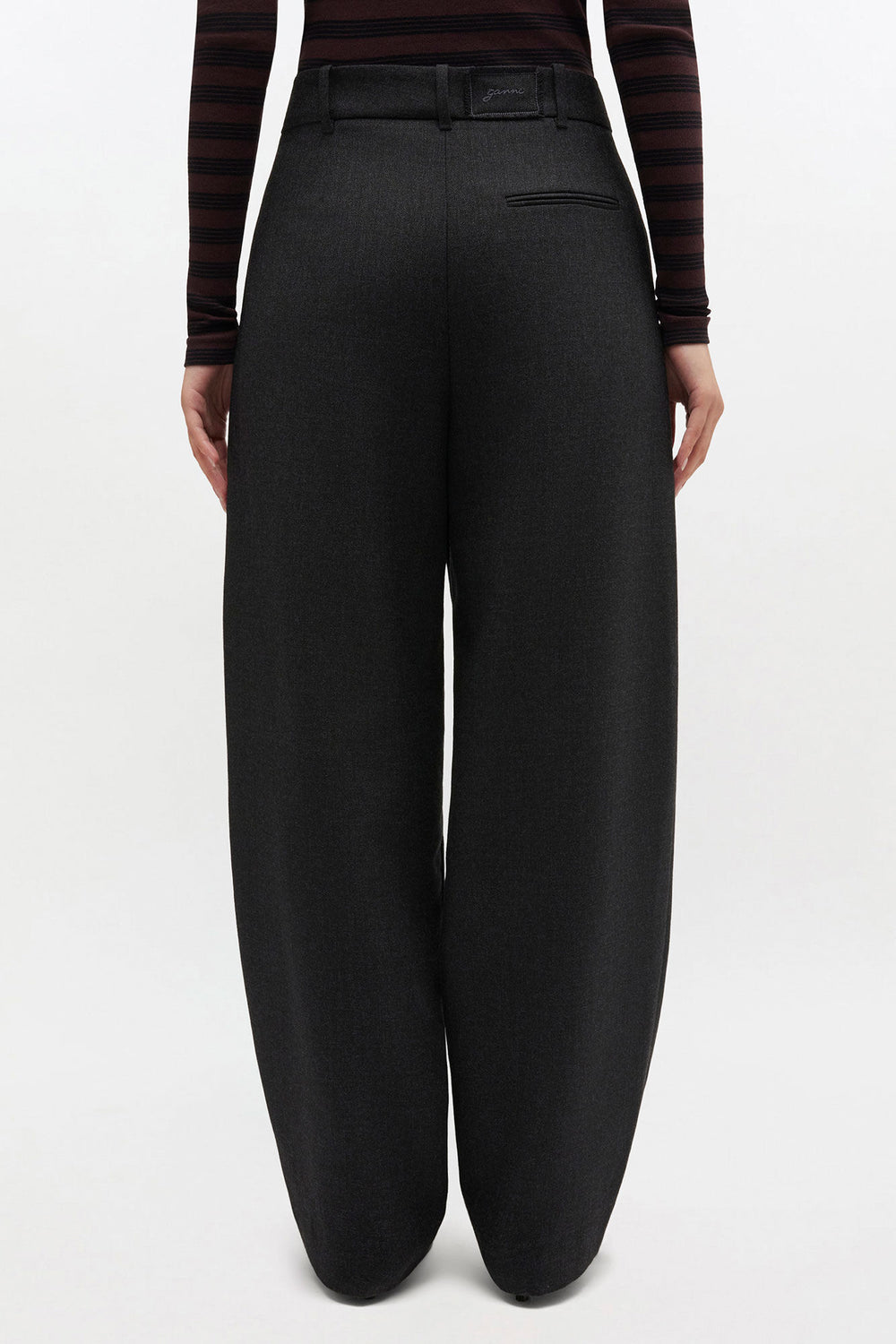 GANNI Online Grey Wool Suiting Pants