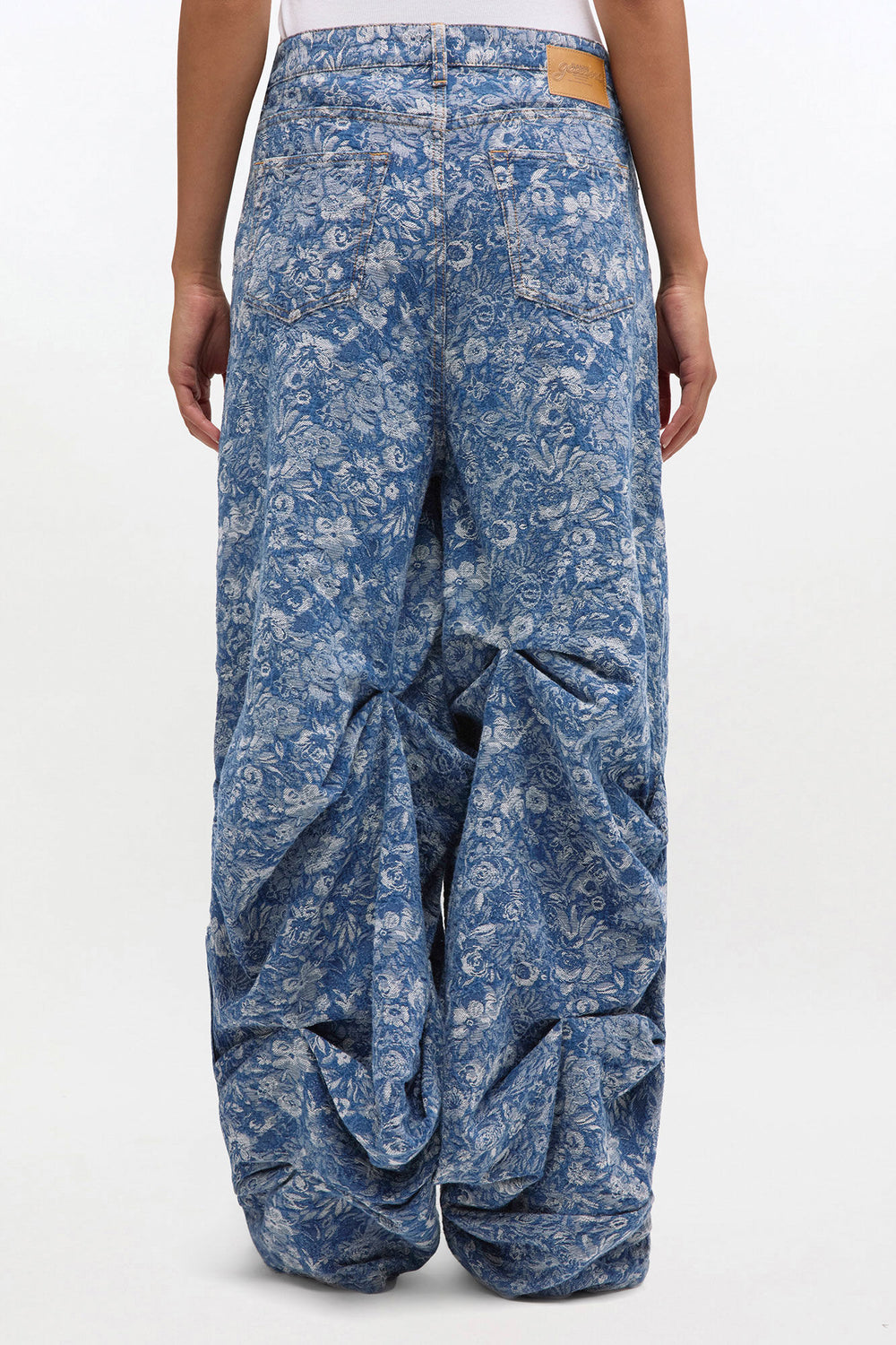 GANNI For Sale Draped Jeans in Blue Tapestry