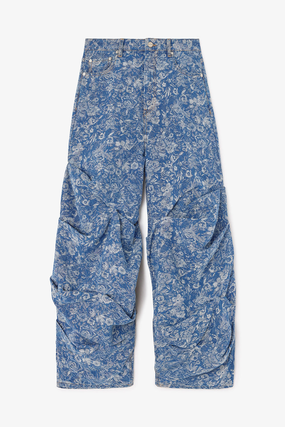 GANNI For Sale Draped Jeans in Blue Tapestry