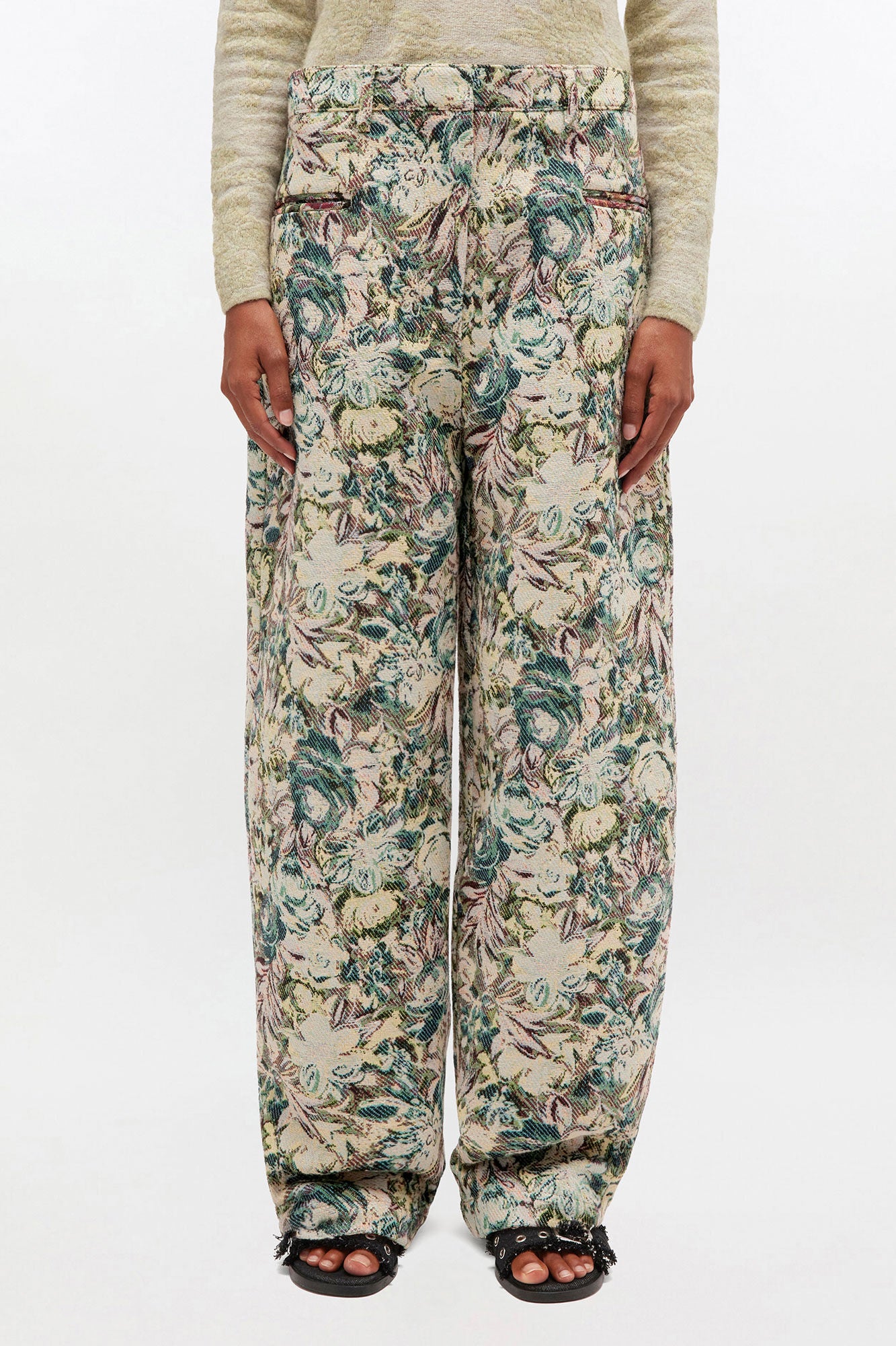 GANNI Outlet Tapestry Curve Pants