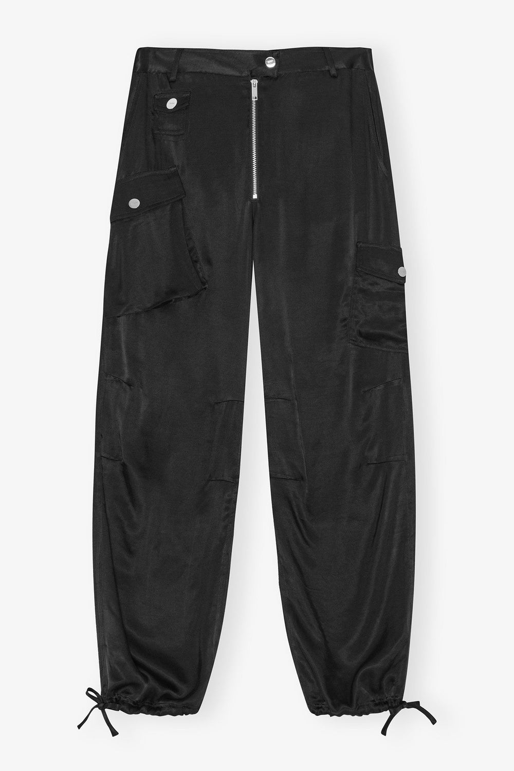 GANNI Hot Sale Black Cargo Pants