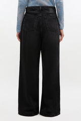 GANNI New Baggy Jeans in Black Washed Denim