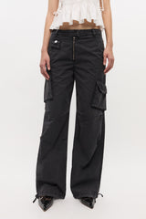 GANNI us Black Washed Twill Pants