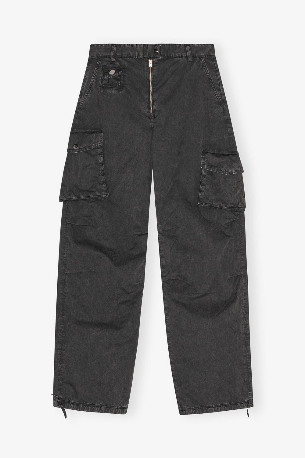 GANNI us Black Washed Twill Pants