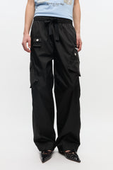 GANNI Online Black Nylon Elasticated Pants